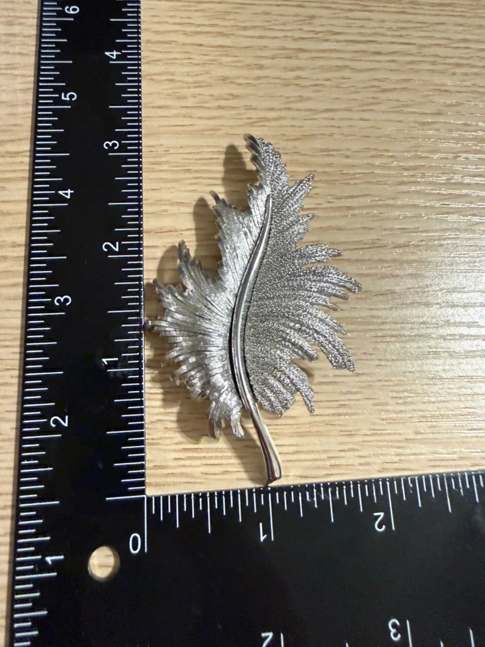 Monet Silver-Tone Feather Pin‎ Brooch